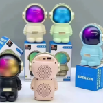 Wrader X808 Wireless Stereo Woofer Bass Bluetooth Speaker – RGB Light, Portable Astronaut Design