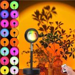 LED Sunset Lamp Colorful Projection Light USB Astronaut Sunset Lamp 360° Rotating Indoor Atmosphere Light Touch Camera Fill Lamp