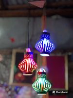 hanging lamp set . kolshi modle. decorated lllamp. 3 piece 1 set - Image 2